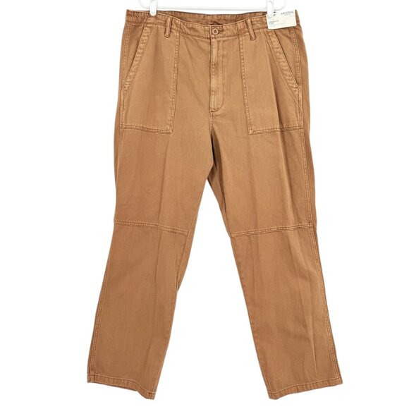 Arizona Jean Co. Men's Loose Fit/Leg  Flex Plymouth Brown Casual Pants 38x32 NWT - Picture 1 of 11